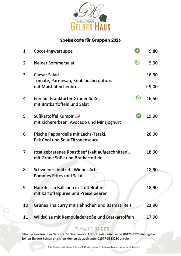 Speisekarte Image